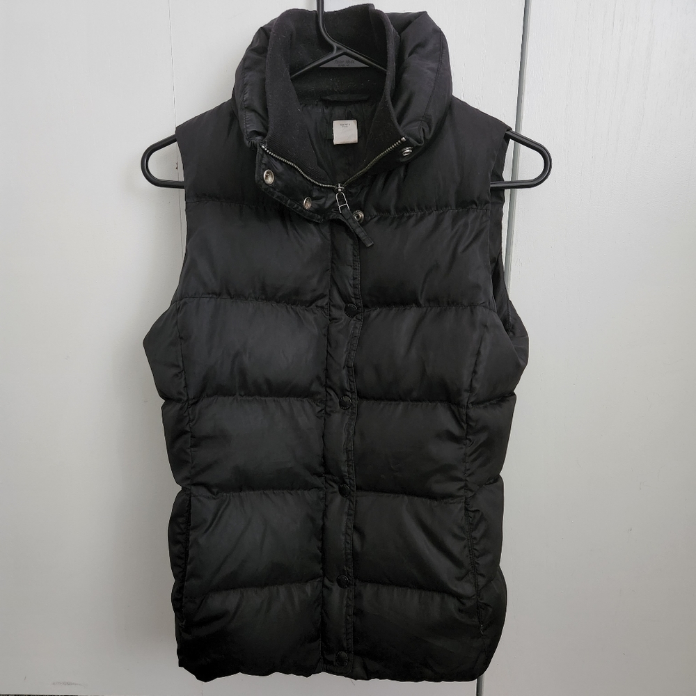 J.Crew Womens Down Feather Puffer Vest Black -S
